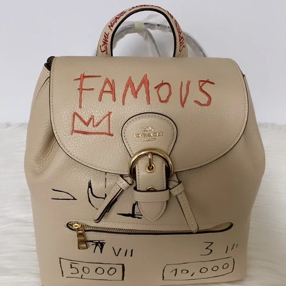 New💃Coach X Jean Michel Basquiat Kleo Backpack - Picture 11 of 15